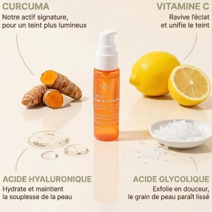 SEFIA - Sérum Eclat Anti-Taches Curcuma et Vitamine C - 30 ml