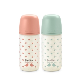 SUAVINEX - Biberon en Verre 240 ml - Birdies +0m