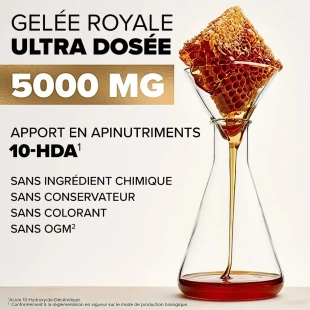 ARKOROYAL - Gelée Royale Bio Ultra Dosée 5000mg - 10 ampoules