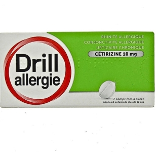 DRILL ALLERGIE - Cétirizine 10 mg - 7 comprimés