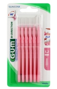 GUM 6 Brossettes interdentaires Bi Direction (réf 2614 - 1.2mm)