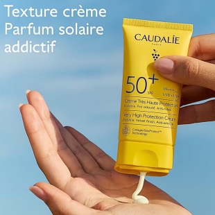 CAUDALIE - Crème Solaire Très Haute Protection SPF50+ - Tube 50 ml