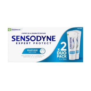 SENSODYNE Expert Protect - Dentifrice Action rapide, Menthe Fraîche 2x75 ml