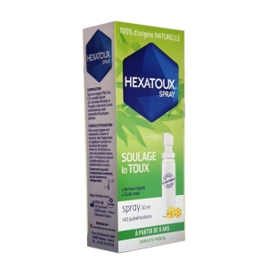 HEXATOUX Spray buccal pour soulager la toux et la gorge (30 ml)