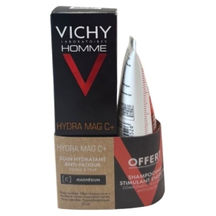 VICHY Homme - Soin Hydratant Anti fatigue 50ml + Offert Shampooing Energy 50ml
