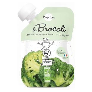 POPOTE - Purée de Brocoli 100% Bio Dès 4 mois - Gourde 120g