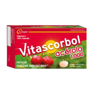 Vitascorbol acérola 1000 - Vitamine C 100% naturelle