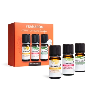 huile essentielle à diffuser énergie vitalité Pranarôm bio zeste tonique force et vitalité Eucaly'Pur