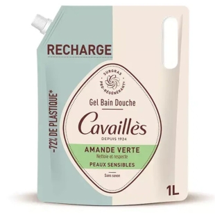 CAVAILLES - Eco-Recharge Gel Bain Douche Amande Verte - 1L
