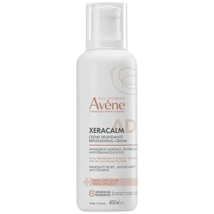 AVENE - XERACALM AD Crème Relipidante - 400 ml - Renforce la barrière cutanée - Apaise les démangeaisons - Espace les poussées de sécheresse
