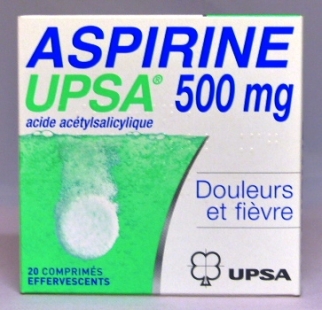 UPSA - Aspirine Comprimé Effervescent 500 mg   - 20 comprimés effervescents