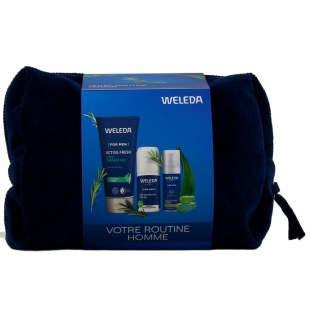 WELEDA - Trousse  Routine Homme - Sérum 30ml, Déodorant 50ml, Gel Douche 200ml