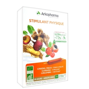 ARKOFLUIDES BIO - Stimulant Physique Arkopharma - 20 ampoules