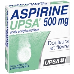 UPSA - Aspirine Comprimé Effervescent 500 mg   - 20 comprimés effervescents