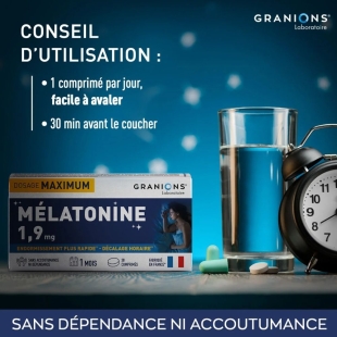 GRANIONS -  Melatonine 1,9 mg  - 30 Comprimés