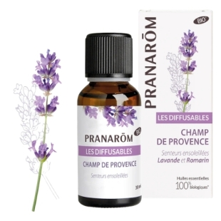 synergie champ de provence bio pranarom diffusion lavande lavandin romarin ambiance relaxante provence