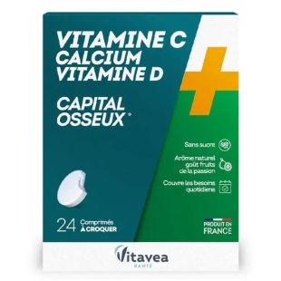 Vitavea - Vitamine C, Calcium & Vitamine D - 24 comprimés à croquer