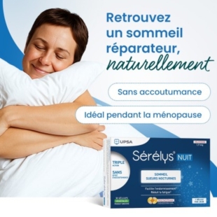 SERELYS Nuit - Sommeil Sueurs Nocturnes 30 Gélules - Upsa