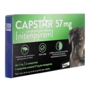 Capstar 57 mg Anti-puces Chien (6 comprimés)