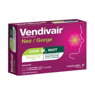 Vendivair Nez/Gorge jour et nuit (16 comprimés)