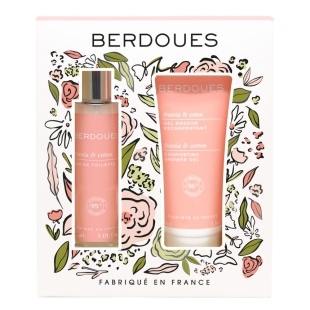 BERBOUES - Coffret Noël Eau de Toilette & Gel Douche Réconfortant - Freesia & Coton