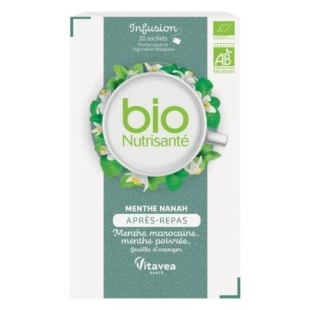 NUTRISANTE BIO Infusion Menthe Nanah Après-Repas 20 sachets