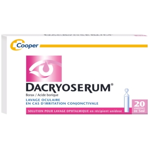 DACRYOSERUM BORAX ACIDE BORIQUE Lavage Oculaire (20 unidoses)