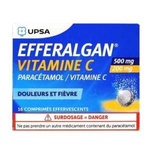 EFFERALGAN VITAMINE C 500/200mg - 16 Comprimés Effervescents