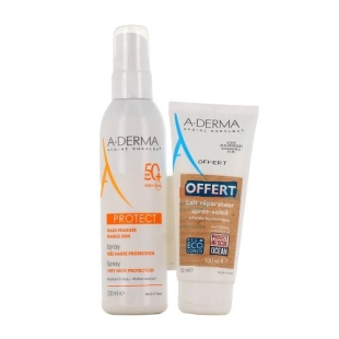 ADERMA - Protect SPF50+ Spray 200ml + Lait réparateur Tube 100ml OFFERT