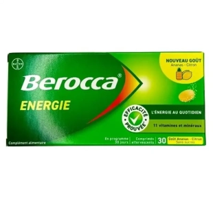 Berocca Énergie Ananas Citron 30 Comprimés Effervescents
