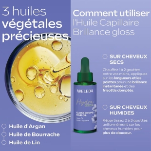 WELEDA- Huile Capilaire Brillance Gloss Hydra Shine - 30 ml