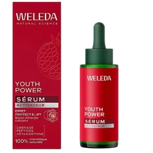 WELEDA - Youth Power Sérum Grenade - Un sérum anti-âge à double dose d’astaxanthine qui aide à raffermir, lisser et réduire les rides -30 ml