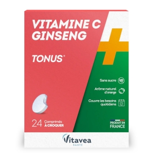 Vitavea Vitamine C & Ginseng - 24 comprimés à croquer