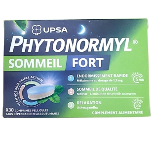 UPSA - Phytonormyl Sommeil Fort 1,9 mg de mélatonine - 30 Comprimés