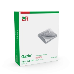GAZIN - Compresses de Gaze Tissées Stériles 7,5 x 7,5cm