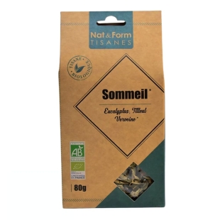 Nat & Form - Tisane Sommeil bio - Eucalyptus, Tilleul et Verveine - 80g