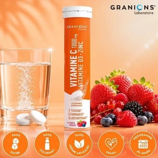 GRANIONS - Vitamine C 1000 mg + Vitamine D3 + Zinc Effervescent