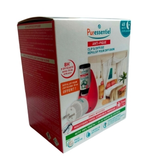 PURESSENTIEL - Kit Diffusion Anti-Pique : Diffuseur prise +  répulsif de diffusion 30ml