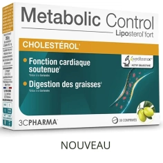 METABOLIC Control - Liposterol Fort Cholestérol 30 comprimés - 3C Pharma