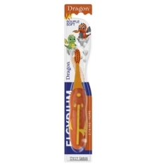 ELGYDIUM - Brosse à Dents Souple Enfants 2 à 6 ans Dragon - Couleurs aléatoire