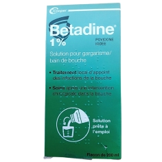 BETADINE 1% - Solution Bain de Bouche et Gargarisme - Flacon 200 ml
