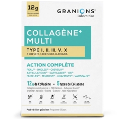 GRANIONS - Collagène + Multi Type I, II, III, V, X - poudre 260 g