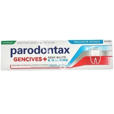 Tube Parodontax Dentifrice Gums+ Sensitivity and Breath 75 ml - protection des gencives, sensibilité et haleine