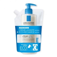 LA ROCHE POSAY - LIPIKAR Syndet AP+ Crème Lavante 400 ml + Recharge 400 ml