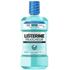 LISTERINE - Bain de bouche Fraîcheur Goût Léger - Rafraîchit l’haleine et élimine jusqu’à 99% des bactéries - 500 ml