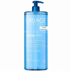 URIAGE - DERM-Phy Gel Nettoyant Surgras Dermatologique PH Physiologique pour toute la famille - Nettoie, protège, effet frais - 1 L