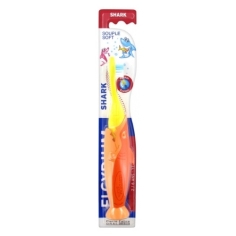 ELGYDIUM Kids Brosse à dents souple Shark 2-6 ans