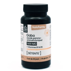 Nat & Form - Gaba 500mg Détente - 30gélules