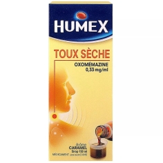 HUMEX - Sirop Toux Sèche - Arôme Caramel 150 ml