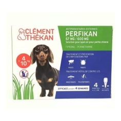 Clément Thékan Perfikan Antiparasitaire Petits Chiens 4 pipettes